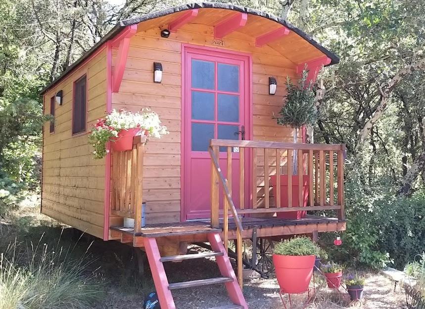 Roulotte Romantique Chauffee En Cevennes Monteils  외부 사진